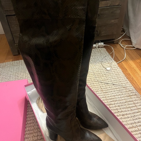 Paris Texas python over the knee boot chocolate brown snakeskin 8.5.👢👢 - Picture 4 of 7